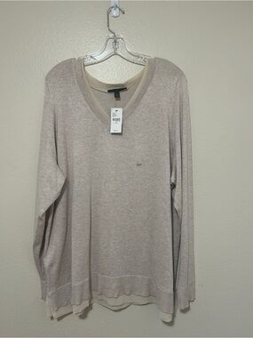 NEW Lane Bryant Sweater Cardigan Ivory Beige Heather  - Size 22/24  $49.95